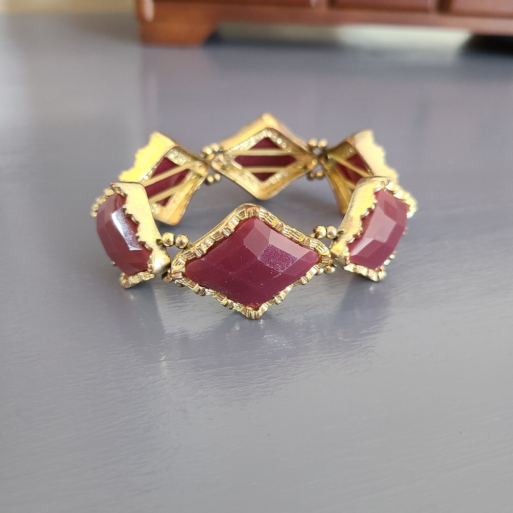 Purple and gold chunky bracelet